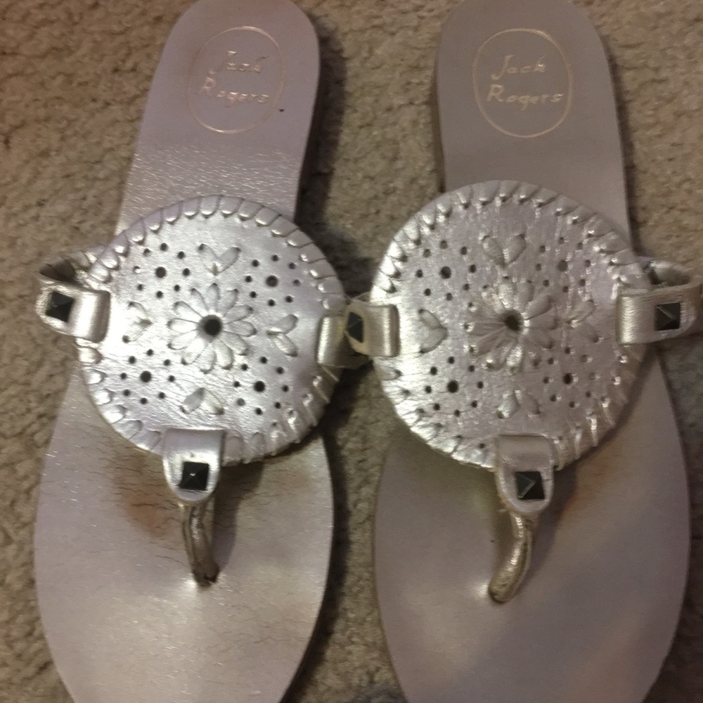Jack Rogers Georgica Platinum Size 8